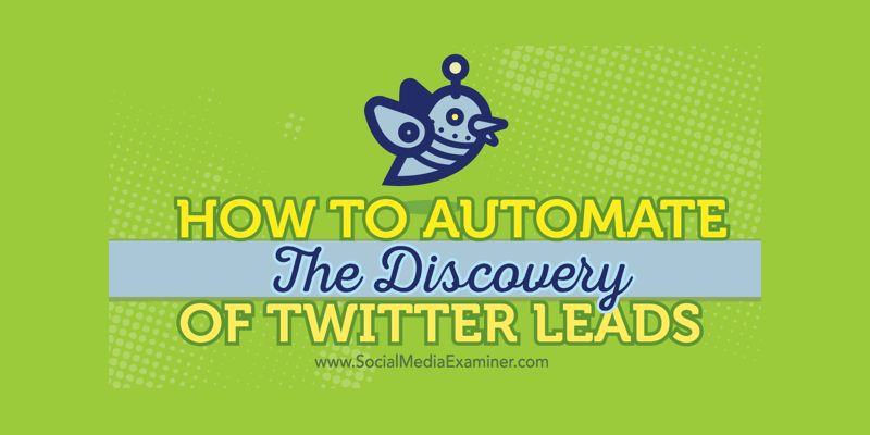 How to Automate the Discovery of Twitter Leads